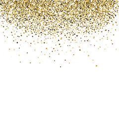 Falling gold sequins.