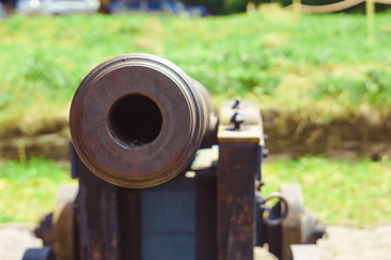 Thai style old cannon at the park