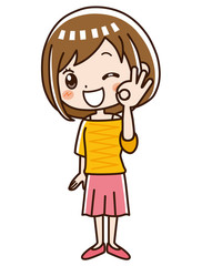 可愛くOKする女性
