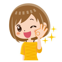 可愛くOKする女性