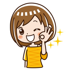 可愛くOKする女性