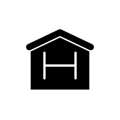 hotel icon vector glyph style. holiday icon