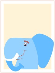 Cute African animal. Stylized image. Character. Poster, poster, place for text, calendar sheet. Illustration. Vector illustration isolated.