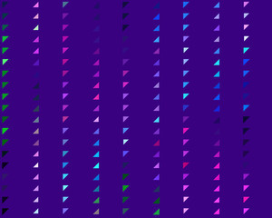 Obraz premium Bright dynamic background with wavy lines of circles, dots. Rounds of different scale neon color. Vector illustration.