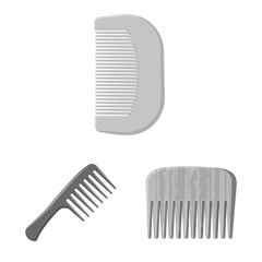 Vector design of brush and hair logo. Collection of brush and hairbrush vector icon for stock.