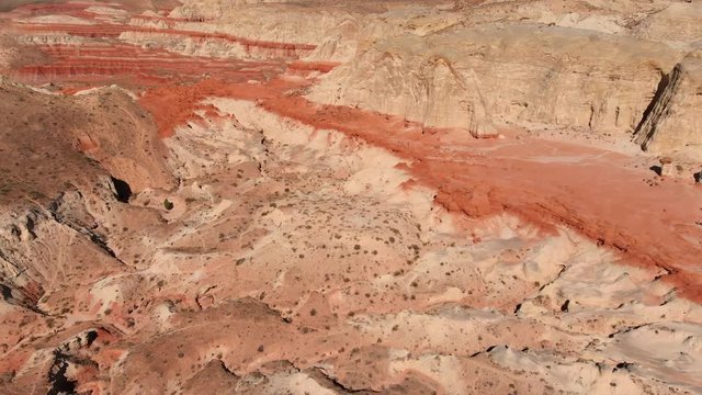 Drone aerial near Paria Rimrocks Toadstool Hoodoos in the Grand Staircase-Escalante National Monument