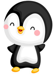 a vector of a cute and adorable penguin