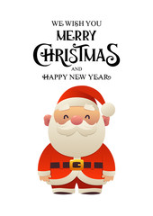 Cartoon Santa Claus holiday character vector illustration