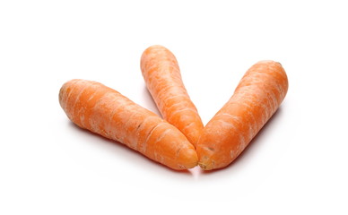 Carrots isolated on white background