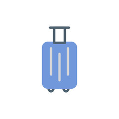 luggage icon vector flat style. holiday icon
