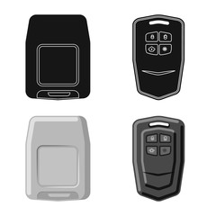 Vector design of office and house icon. Collection of office and system stock vector illustration.