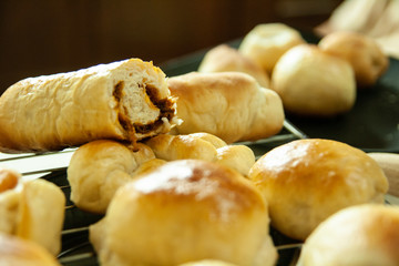 Homemade bun bread