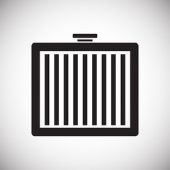 Car coolant radiator icon on white background for graphic and web design, Modern simple vector sign. Internet concept. Trendy symbol for website design web button or mobile app.