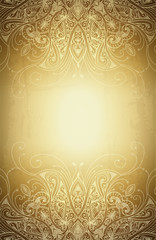 Vintage vector pattern. Hand drawn abstract background. Decorative retro banner. Can be used for banner, invitation, wedding card, scrapbooking and others. Royal vector design element.