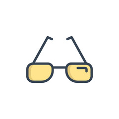 sunglasses icon vector with fill outline style. holiday icon