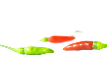 Chilli on white background