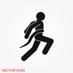 Athlete icon isolated on background vector illustration