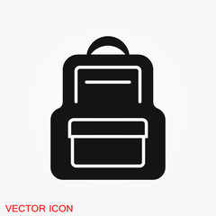 Backpack solid icon. Luggage symbol design, designed for web and app. Eps 10