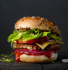 fresh tasty burger