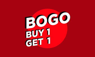 Buy One Get One BOGO Discount Offer Sale Poster Design