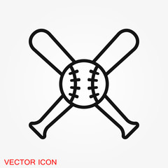 Baseball icon vector. Premium symbol icons. Vector illustration.