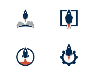 rocket logo icon vector template
