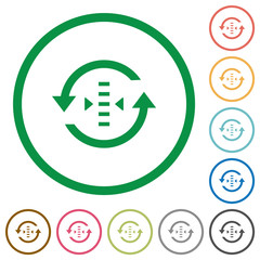 Adjust refresh rate flat icons with outlines