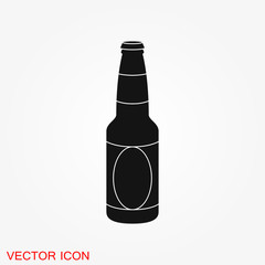Beer bottle icon vector illustration for web and apps.