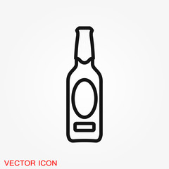 Beer bottle icon vector illustration for web and apps.