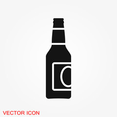 Beer bottle icon vector illustration for web and apps.
