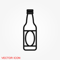 Beer bottle icon vector illustration for web and apps.