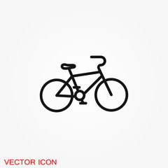 Bicycle icon. Vector element illustration on background.