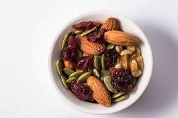 Variety of tasty fresh nuts.