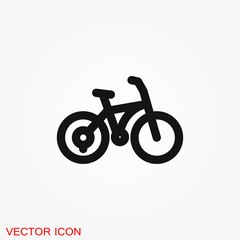 Fototapeta premium Bicycle icon. Vector element illustration on background.