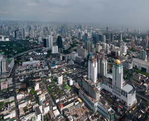 Modern Bangkok - aerial view