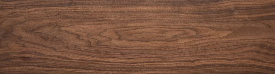 Zelfklevend Fotobehang Super lange walnoot planken textuur achtergrond. Walnoot houtstructuur. © Guiyuan