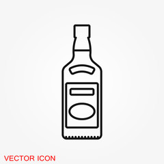 Bottle vector icon, for mobile and web design. Drink Bottle vector graphics