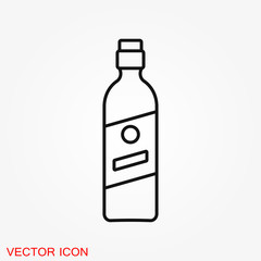 Bottle vector icon, for mobile and web design. Drink Bottle vector graphics