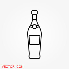 Bottle vector icon, for mobile and web design. Drink Bottle vector graphics