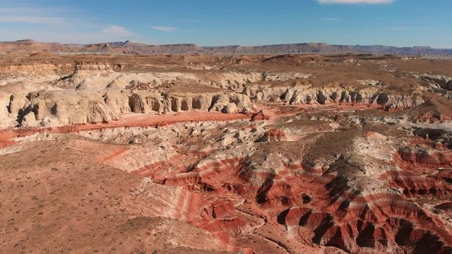 Drone aerial near Paria Rimrocks Toadstool Hoodoos in the Grand Staircase-Escalante National Monument