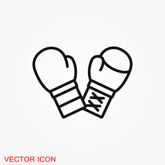 Boxing icon, equipment and sport vector graphics, symbol on a background