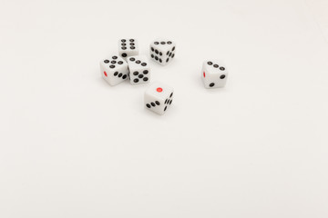 dice white background