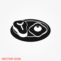 Breakfast icon. Vector symbol on a background