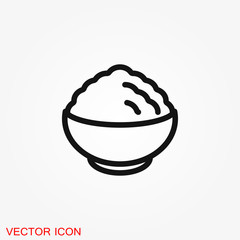 Breakfast icon. Vector symbol on a background