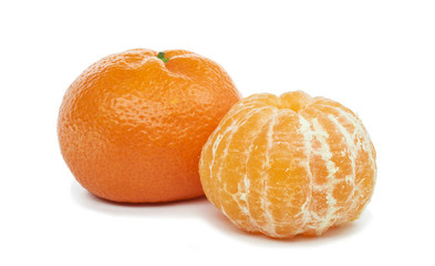 tangerine juicy ripe fruit on a white background