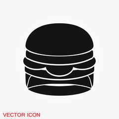 Burger icon vector of fast food set for UI and UX, website or mobile application