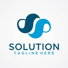 Letter SS cloud logo design