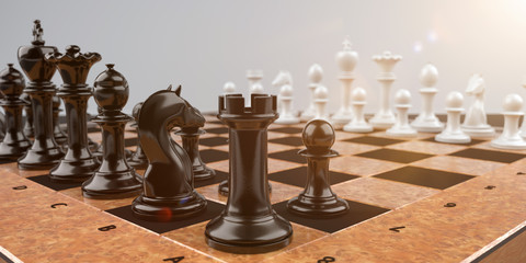 Chess Wooden Chessboard Lens Flare © Alexander Limbach