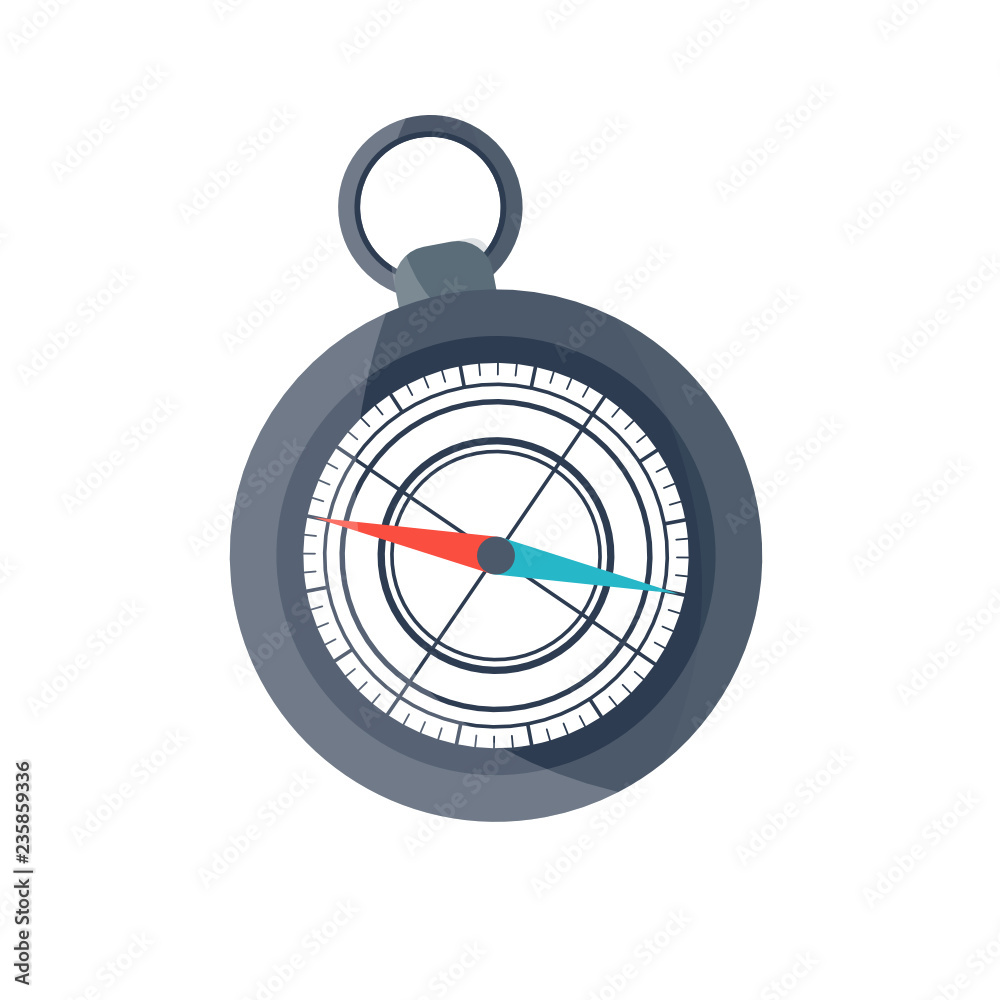 Aufkleber isolated flat silver with shadow. traveler. modern compass design. vector object illustration. pin. 
