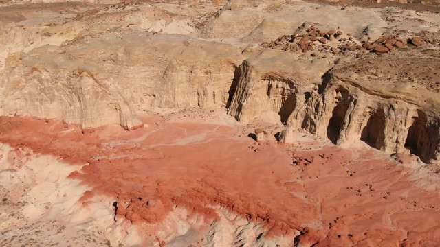 Drone aerial near Paria Rimrocks Toadstool Hoodoos in the Grand Staircase-Escalante National Monument